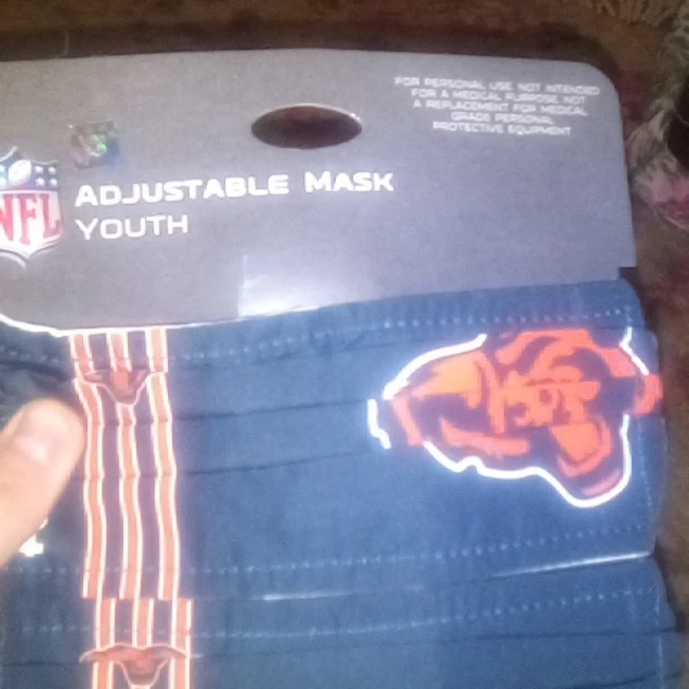 Child's Chicago bears face mask